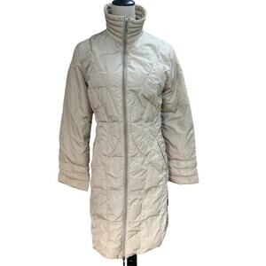 Moncler Beige Long Puffer Coat